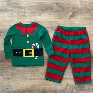 Carter's Festive Green and Red Pajama Top